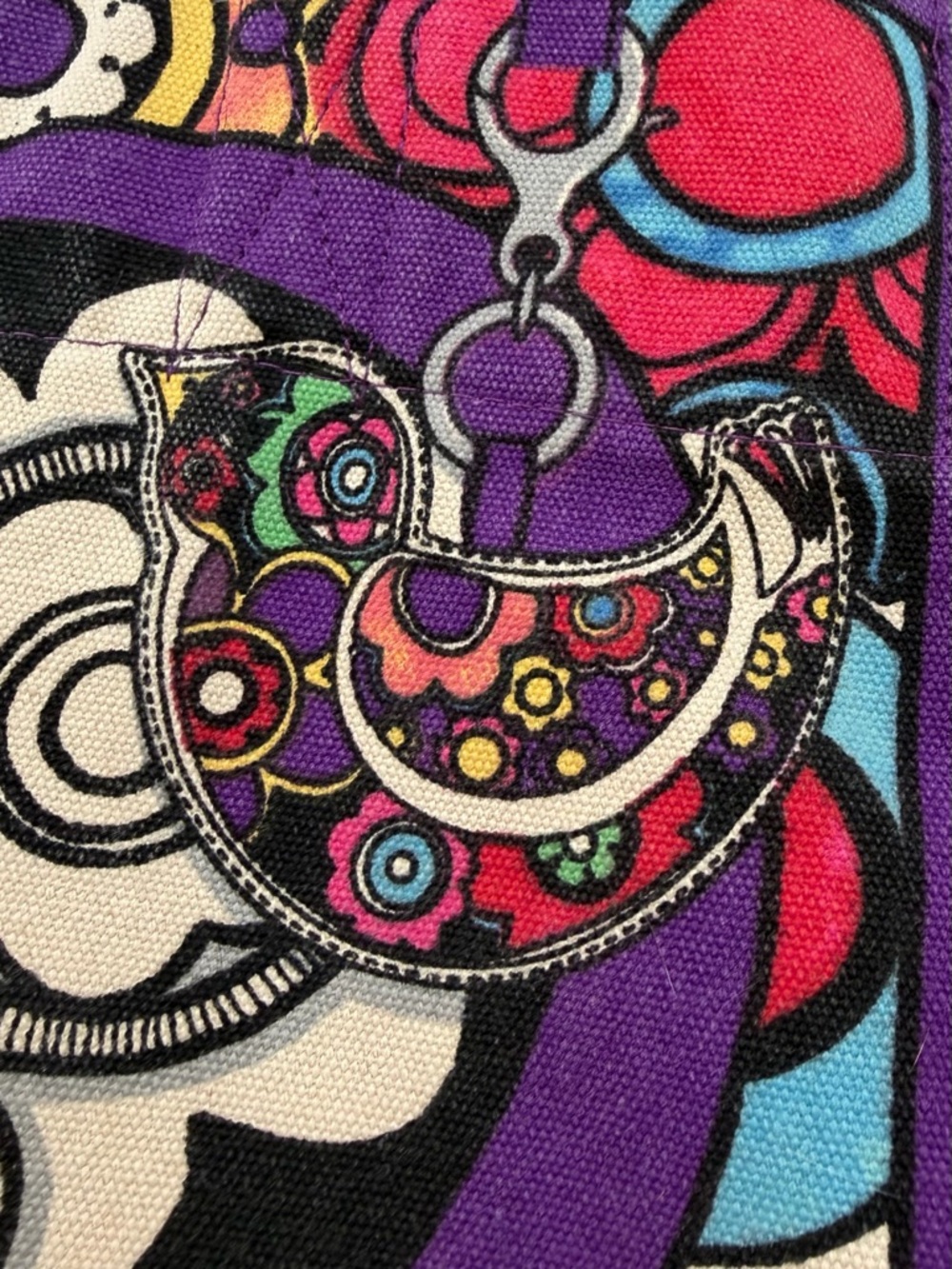 Brighton Love Groove II Canvas Tote Tom Clancy Designer Collectible Shopping Bag - Picture 12 of 14